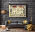 Battle of Gettysburg Map Wall Art| United States Map Print
