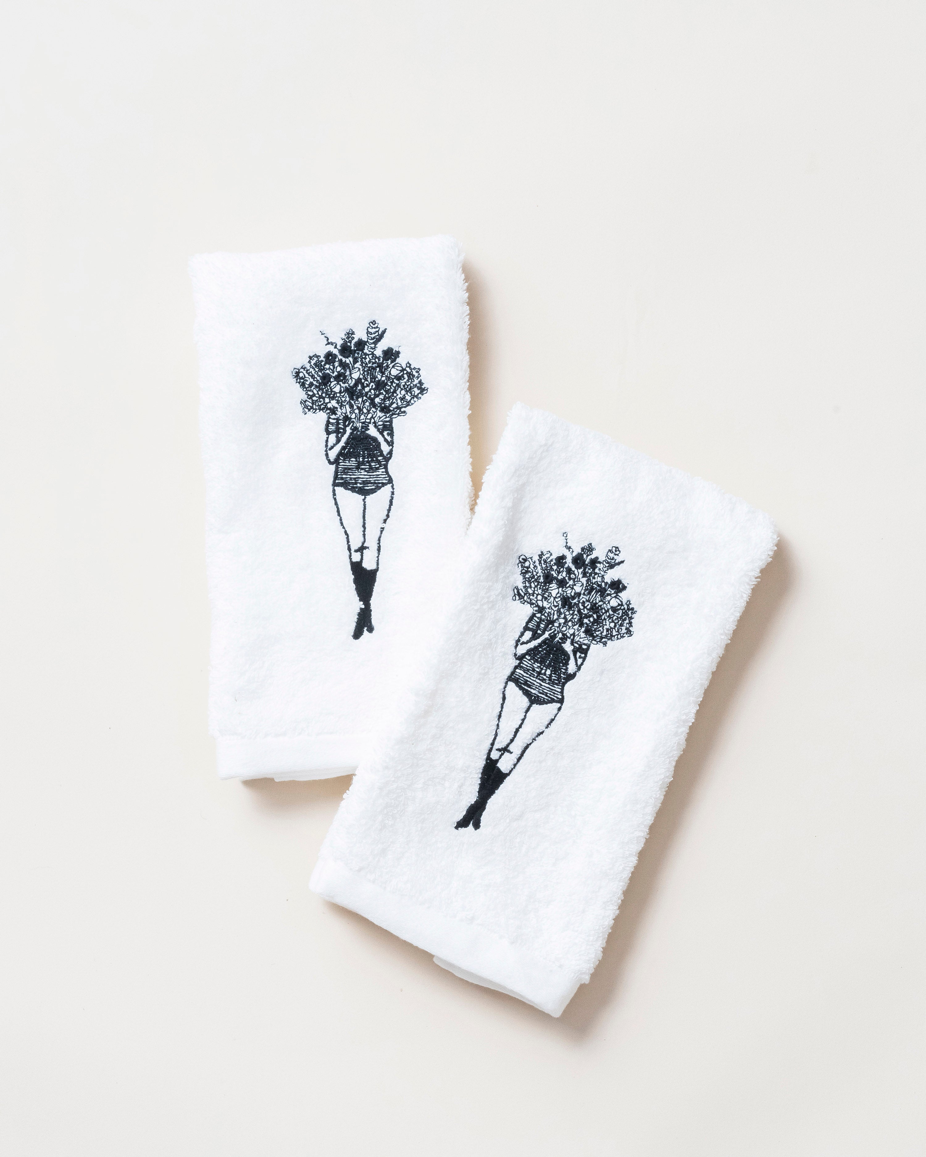 2 Guest Towels Flower Girl