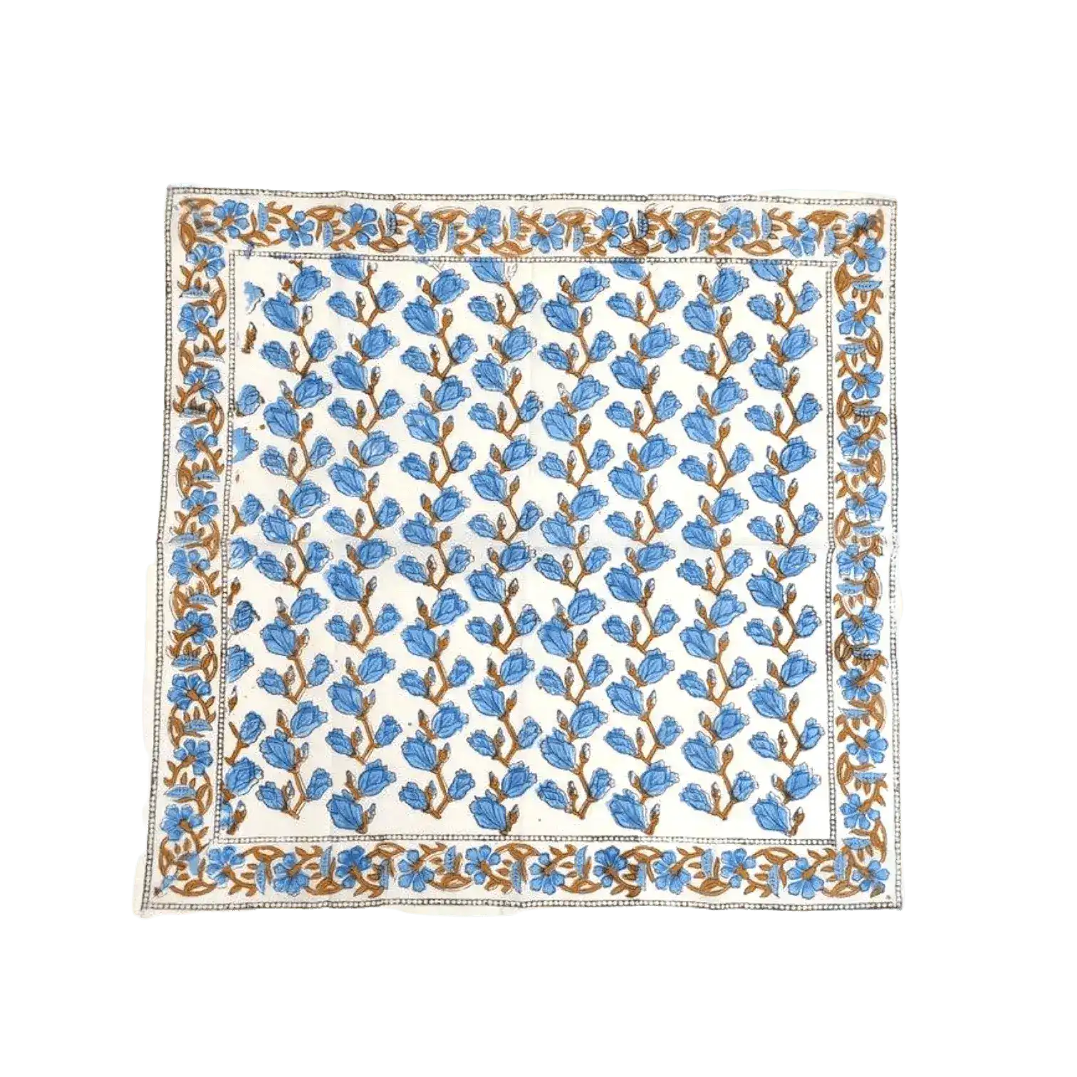Blue Aiya Hand Block Printed Cotton Napkins