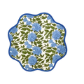 Blue Botanical Round scalloped Placemats - MAIA HOMES